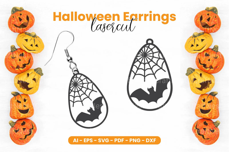 Halloween Earring Laser Cut SVG Bundle - CraftNest - Digital Crafting and Art