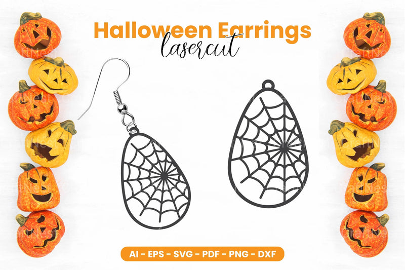 Halloween Earring Laser Cut SVG Bundle - CraftNest - Digital Crafting and Art