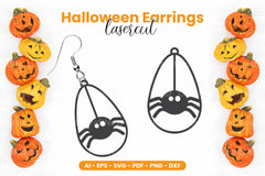 Halloween Earring Laser Cut SVG Bundle Clipart - CraftNest - Digital Crafting and Art