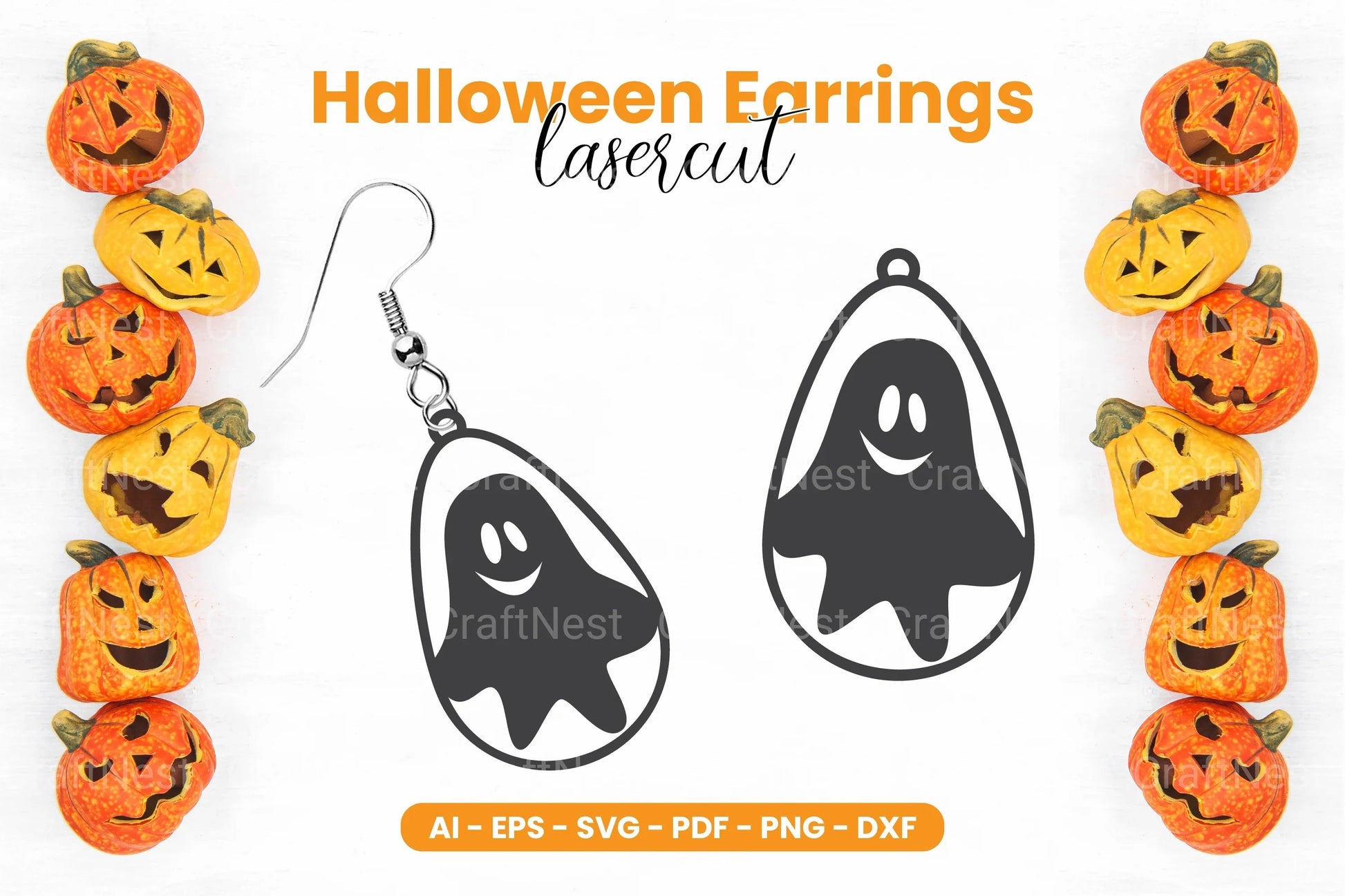 Halloween Earring Laser Cut SVG Bundle - CraftNest - Digital Crafting and Art