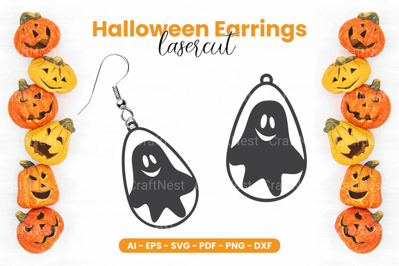 Halloween Earring Laser Cut SVG Bundle - CraftNest - Digital Crafting and Art