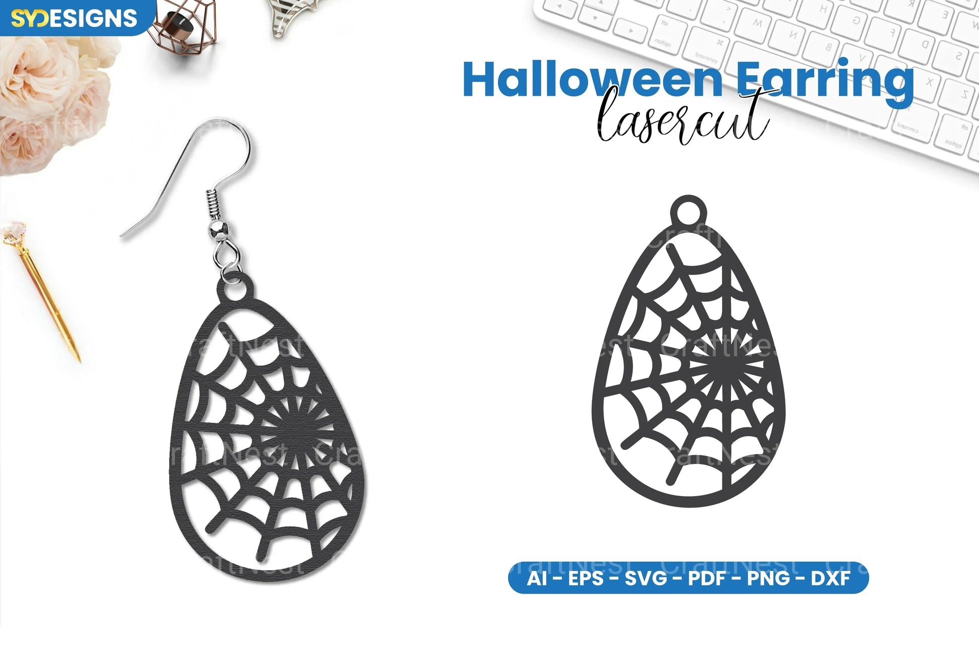 Halloween Earring Lasercut SVG Bundle - CraftNest - Digital Crafting and Art