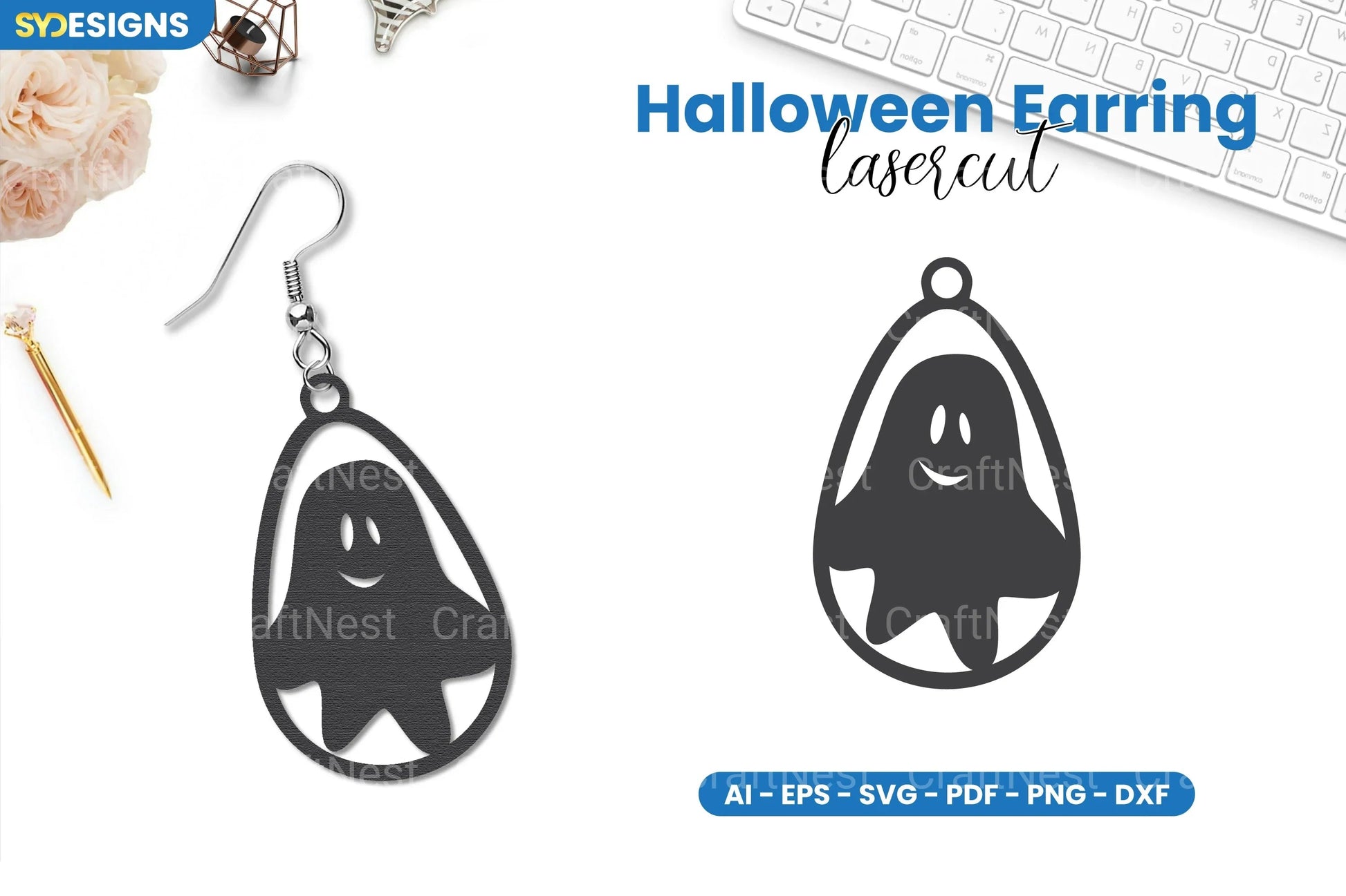Halloween Earring Lasercut SVG Bundle - CraftNest - Digital Crafting and Art