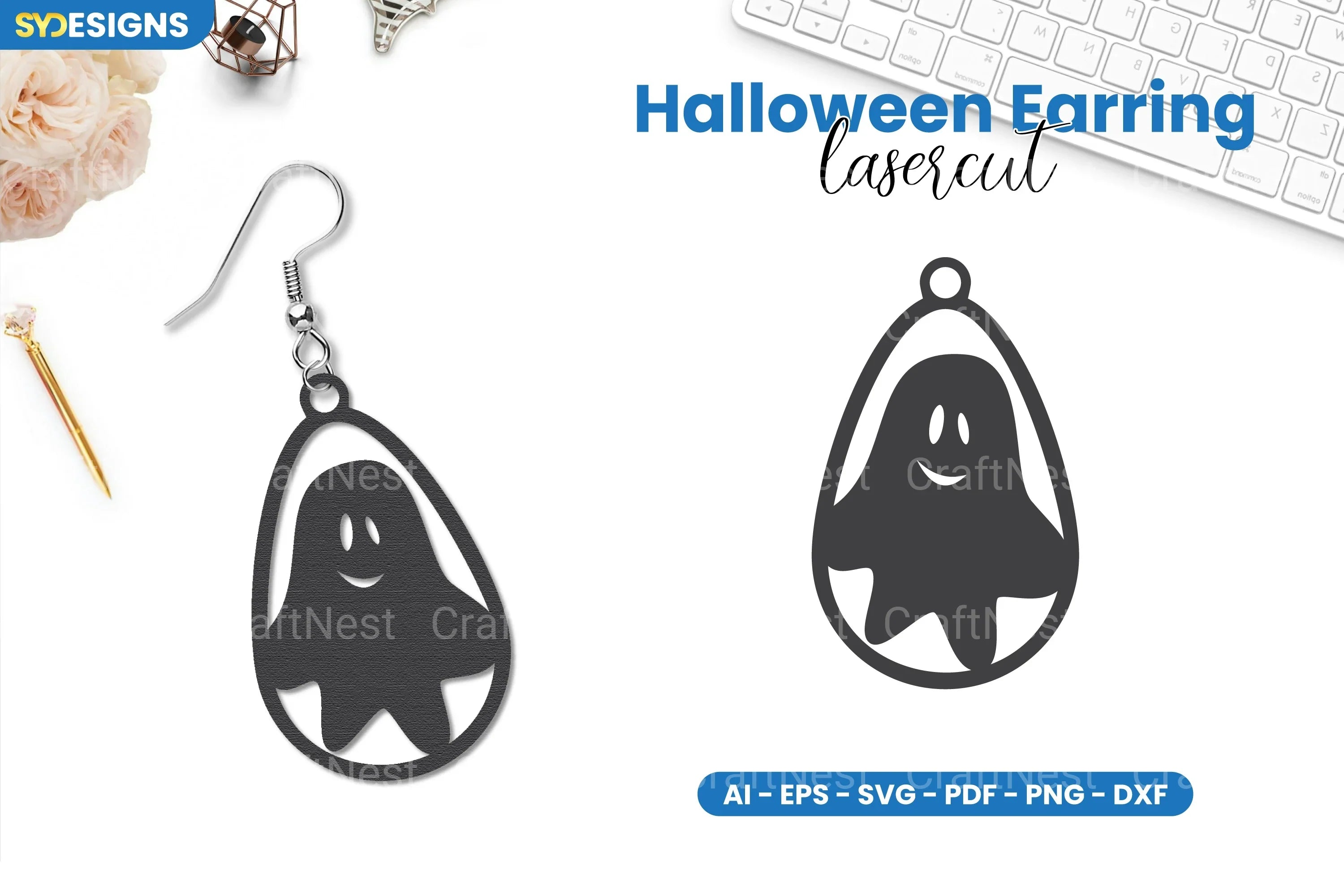 Halloween Earring Lasercut SVG Bundle - CraftNest - Digital Crafting and Art