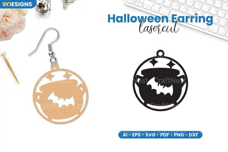 Halloween Earring Lasercut SVG Bundle - Clipart Bundle - CraftNest - Digital Crafting and Art