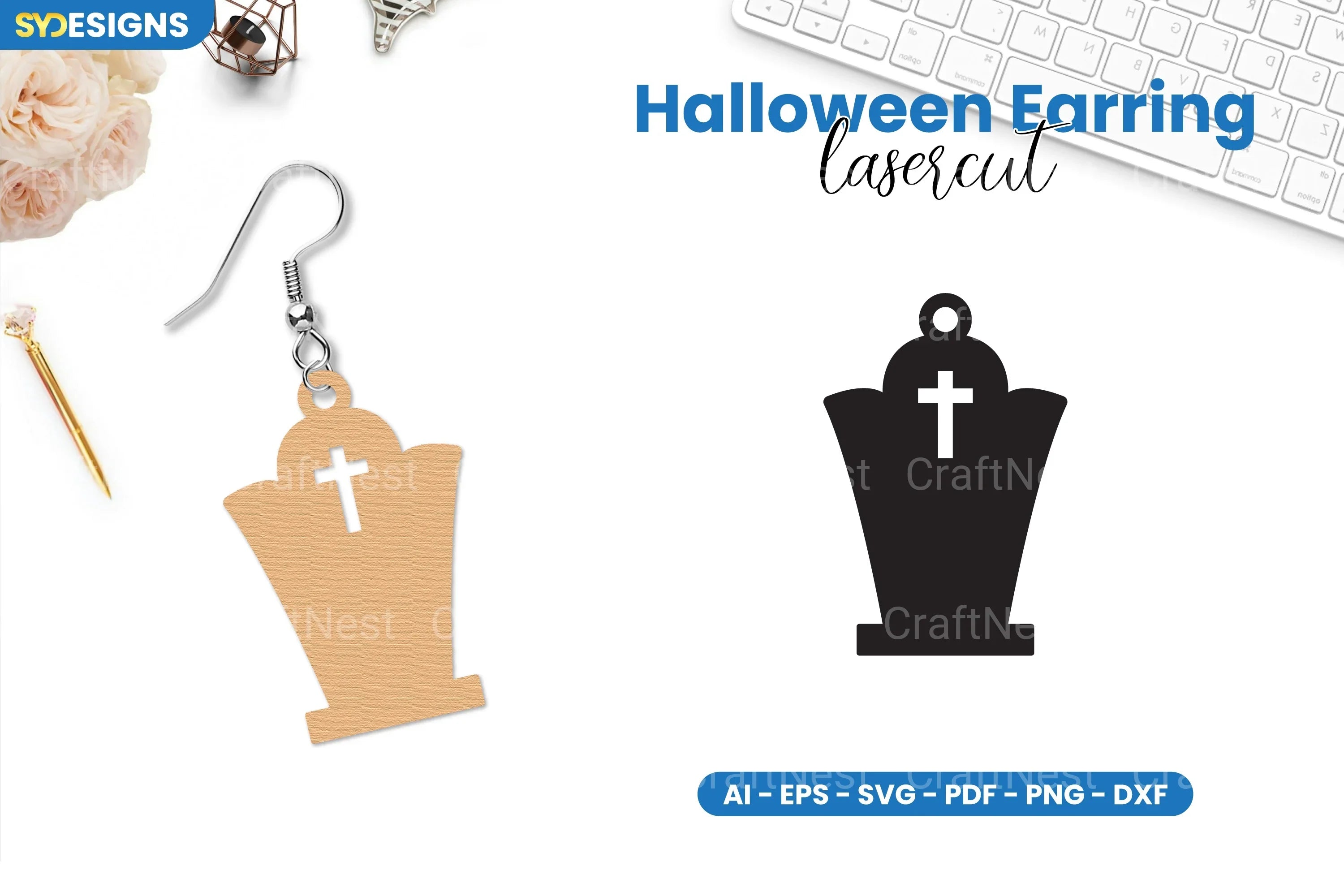 Halloween Earring Lasercut SVG Bundle - CraftNest - Digital Crafting and Art