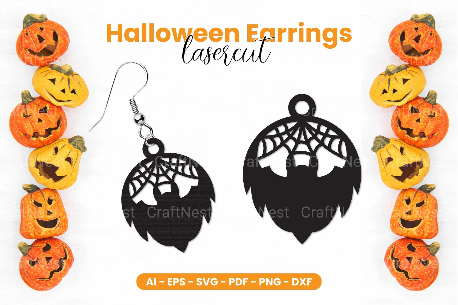 Halloween Earrings Laser Cut SVG Bundle - CraftNest - Digital Crafting and Art