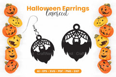 Halloween Earrings Laser Cut SVG Bundle - CraftNest - Digital Crafting and Art