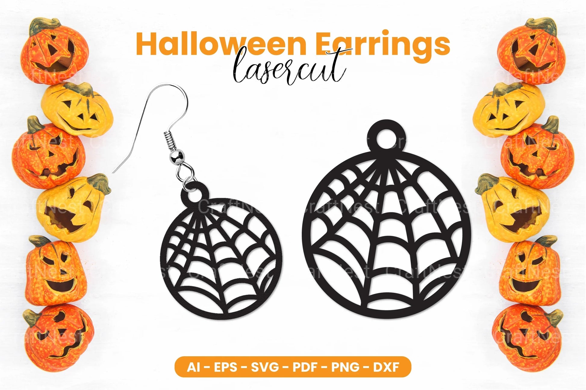 Halloween Earrings Laser Cut SVG Bundle - CraftNest - Digital Crafting and Art
