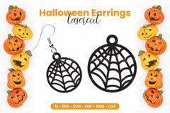 Halloween Earrings Laser Cut SVG Bundle - CraftNest - Digital Crafting and Art
