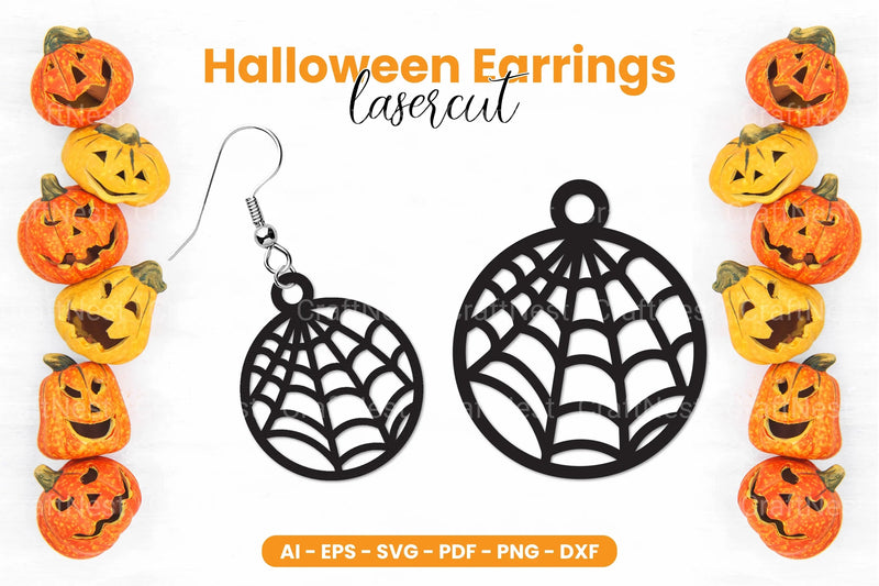 Halloween Earrings Laser Cut SVG Bundle - CraftNest - Digital Crafting and Art