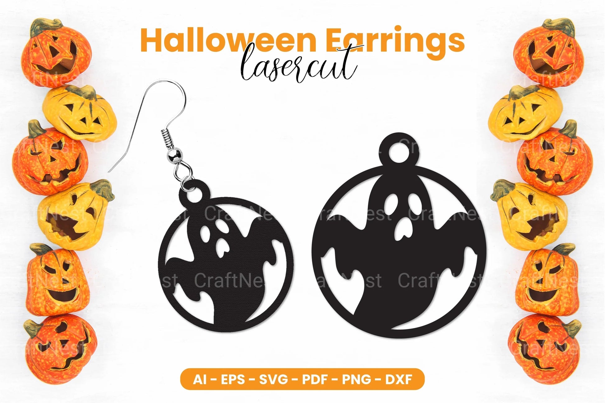 Halloween Earrings Laser Cut SVG Bundle Clipart - CraftNest - Digital Crafting and Art