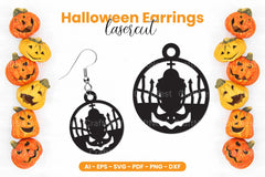 Halloween Earrings Laser Cut SVG Bundle - CraftNest - Digital Crafting and Art