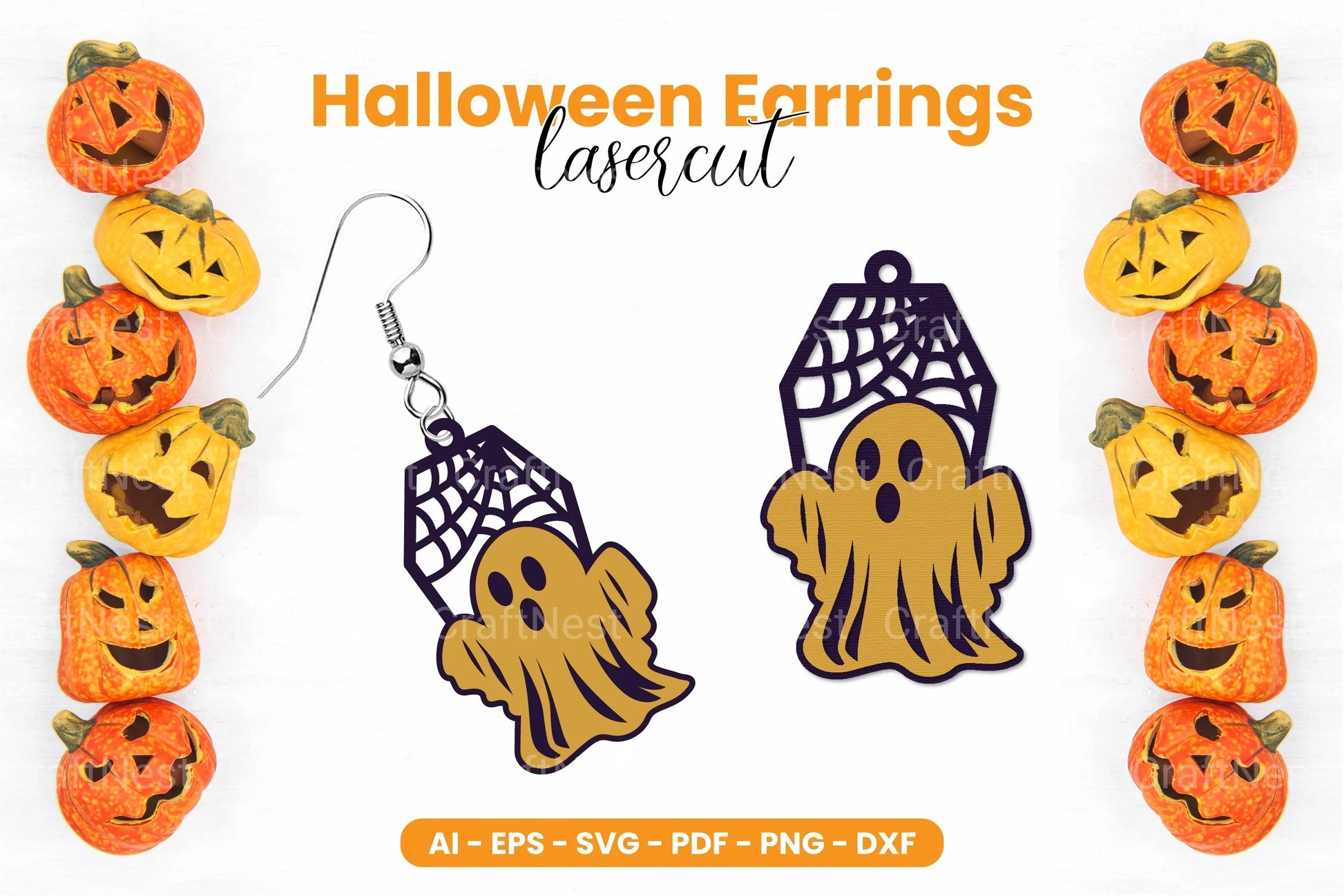 Halloween Earrings Lasercut SVG Bundle - CraftNest - Digital Crafting and Art