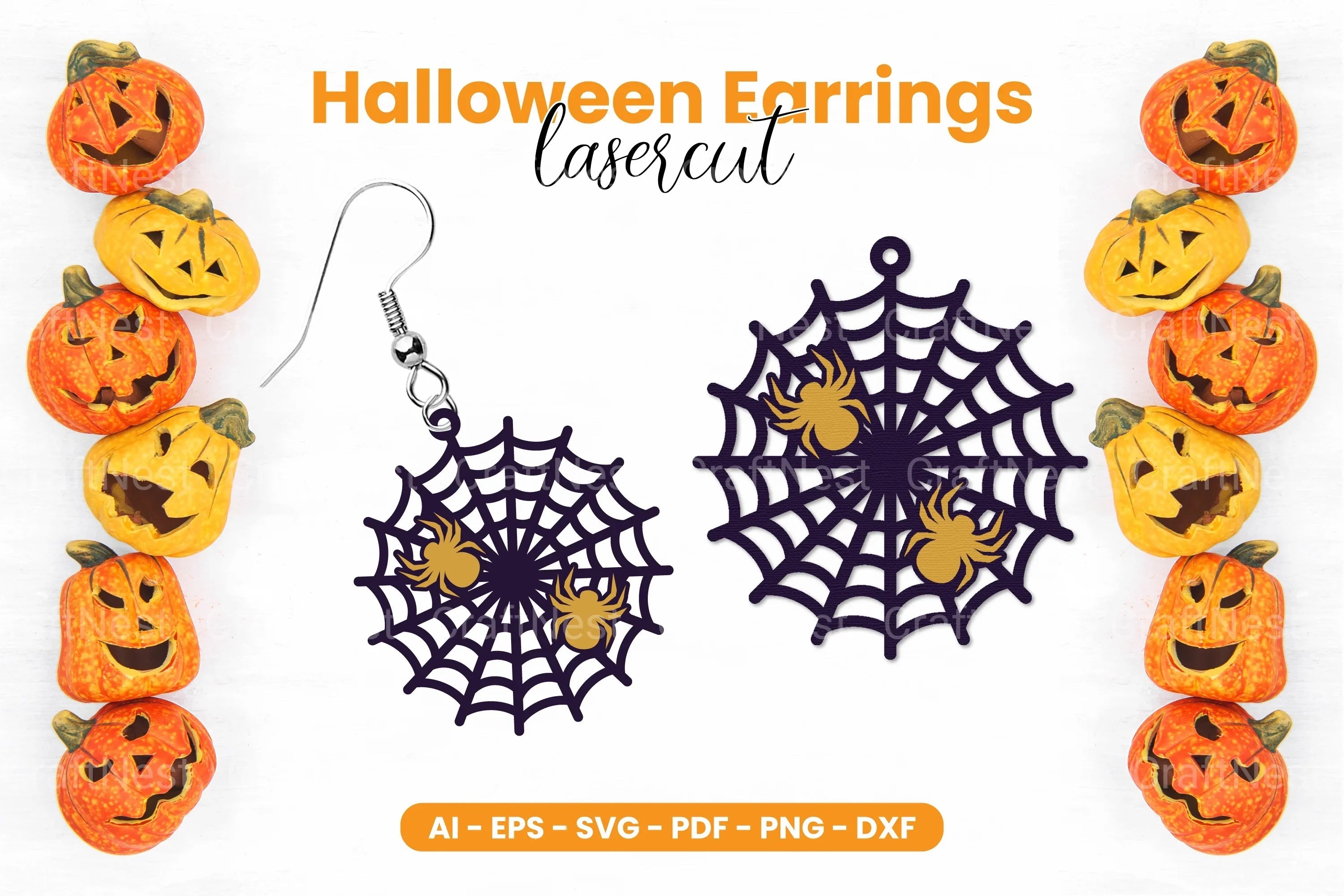 Halloween Earrings Lasercut SVG Bundle - CraftNest - Digital Crafting and Art