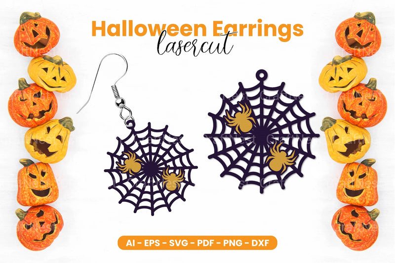 Halloween Earrings Lasercut SVG Bundle - CraftNest - Digital Crafting and Art