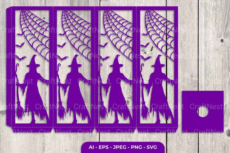 Halloween Paper Lantern Light Box SVG Bundle - CraftNest - Digital Crafting and Art