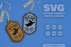 Halloween Engraving Keychain Clipart SVG Bundle - CraftNest - Digital Crafting and Art