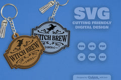 Halloween Engraving Keychain Clipart SVG Bundle - CraftNest - Digital Crafting and Art