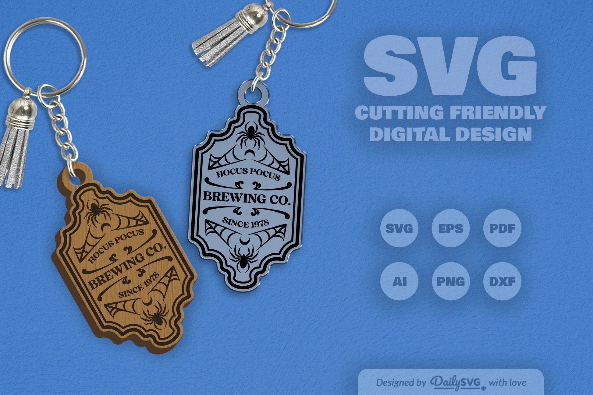 Halloween Engraving Keychain Clipart SVG Bundle - CraftNest - Digital Crafting and Art