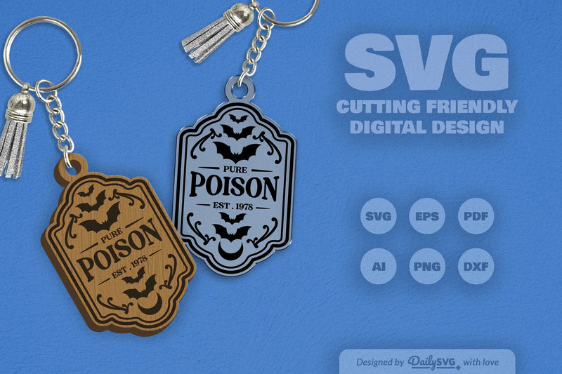 Halloween Engraving Keychain Clipart SVG Bundle - CraftNest - Digital Crafting and Art