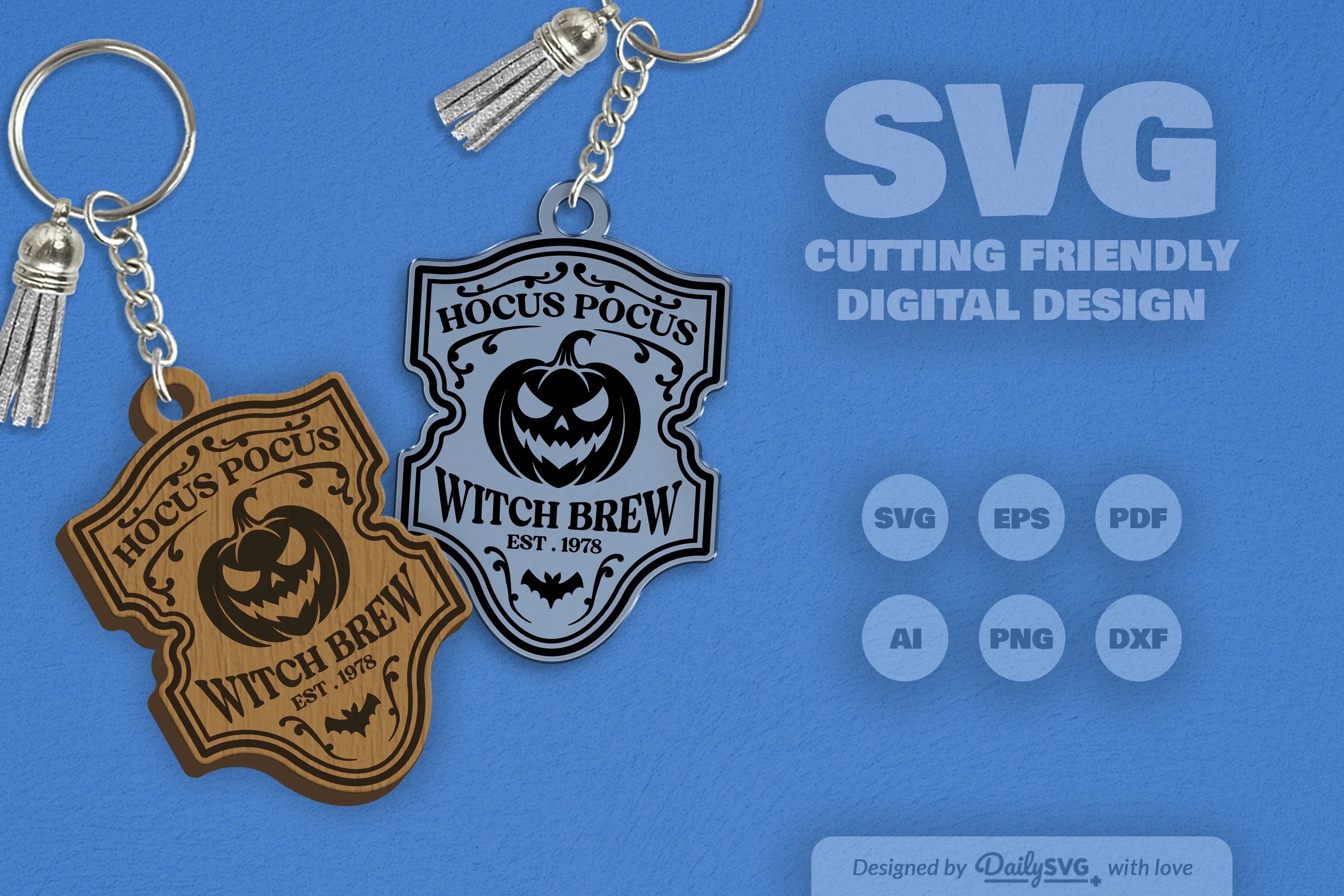 Halloween Engraving Keychain Clipart SVG Bundle - CraftNest - Digital Crafting and Art