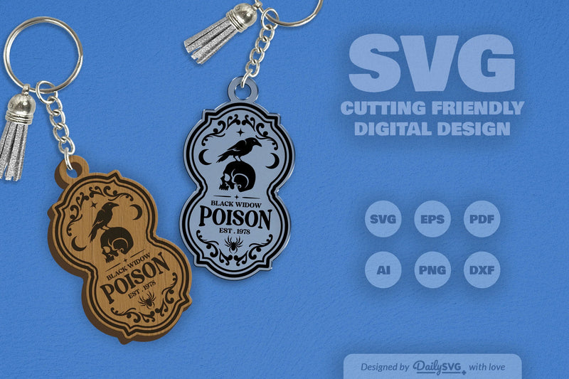 Halloween Engraving Keychain Clipart SVG Bundle - CraftNest - Digital Crafting and Art