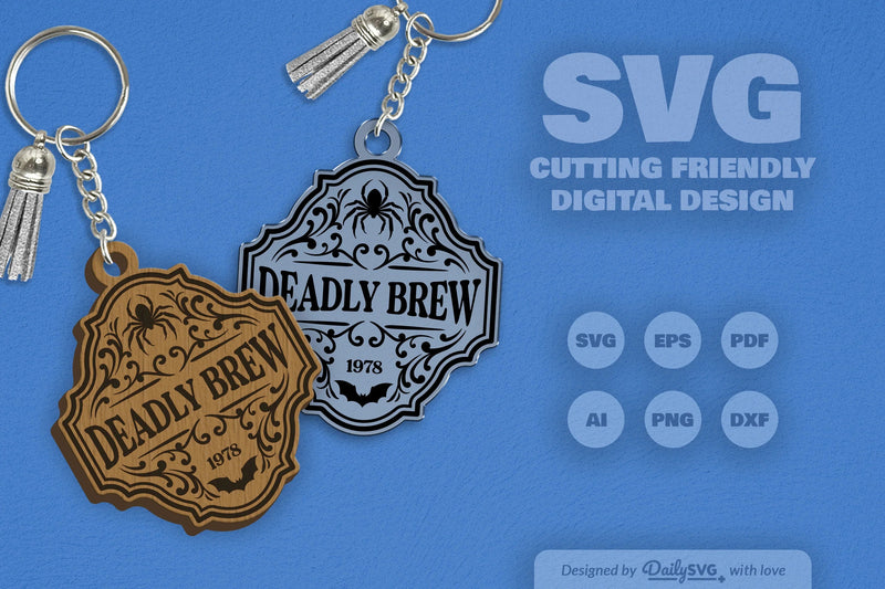 Halloween Engraving Keychain Clipart SVG Bundle - CraftNest - Digital Crafting and Art