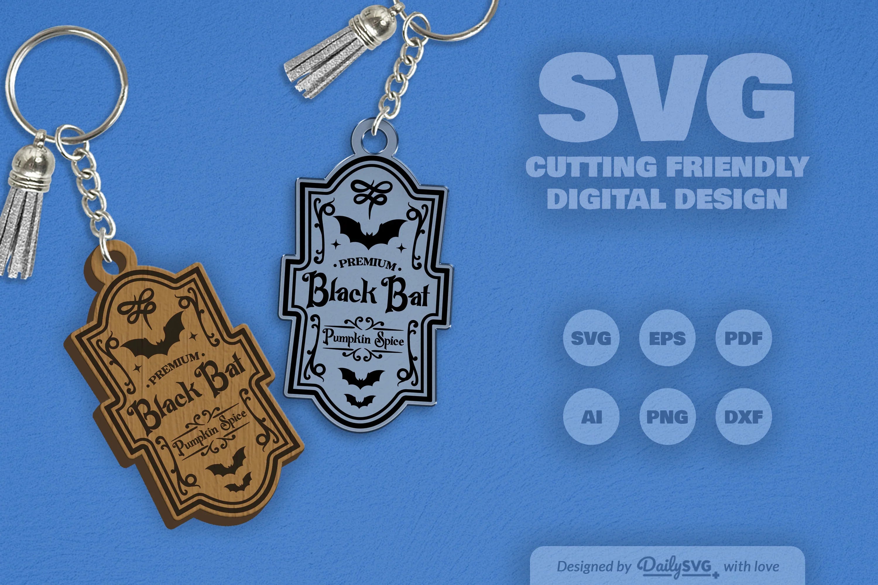 Halloween Engraving Keychain Clipart SVG Bundle - CraftNest - Digital Crafting and Art