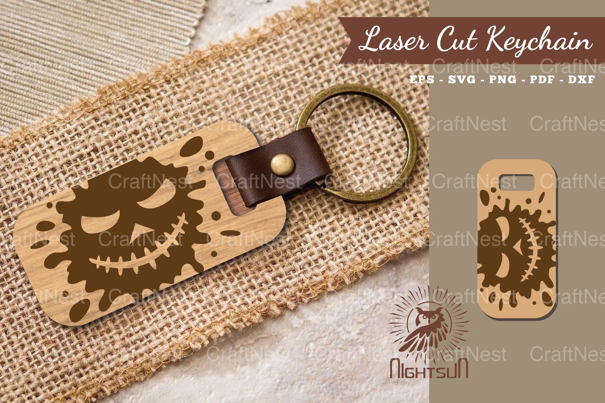 Halloween Face Laser Cut Keychain Bundle - CraftNest - Digital Crafting and Art