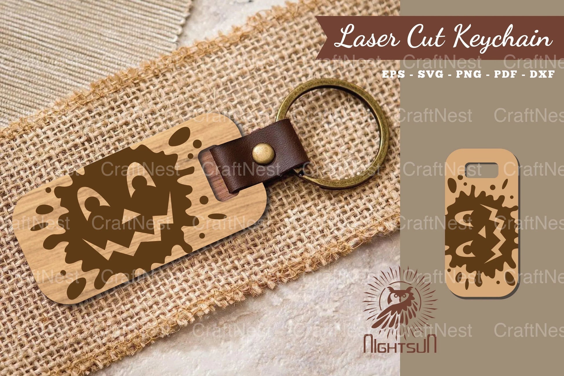 Halloween Face Laser Cut Keychain Bundle - CraftNest - Digital Crafting and Art