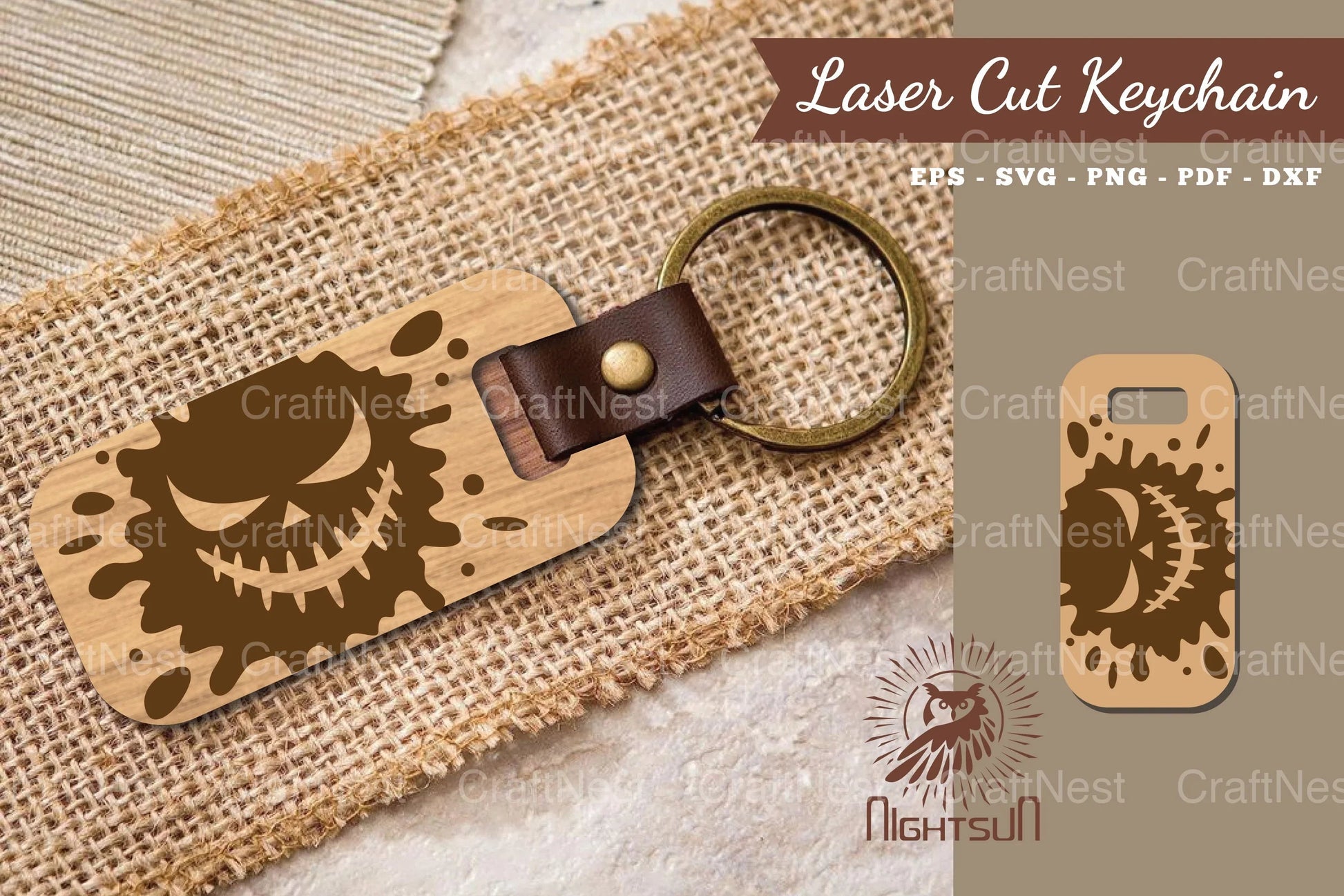 Halloween Face Laser Cut Keychain Bundle - CraftNest - Digital Crafting and Art