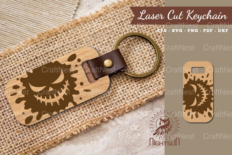 Halloween Face Laser Cut Keychain Bundle - CraftNest - Digital Crafting and Art