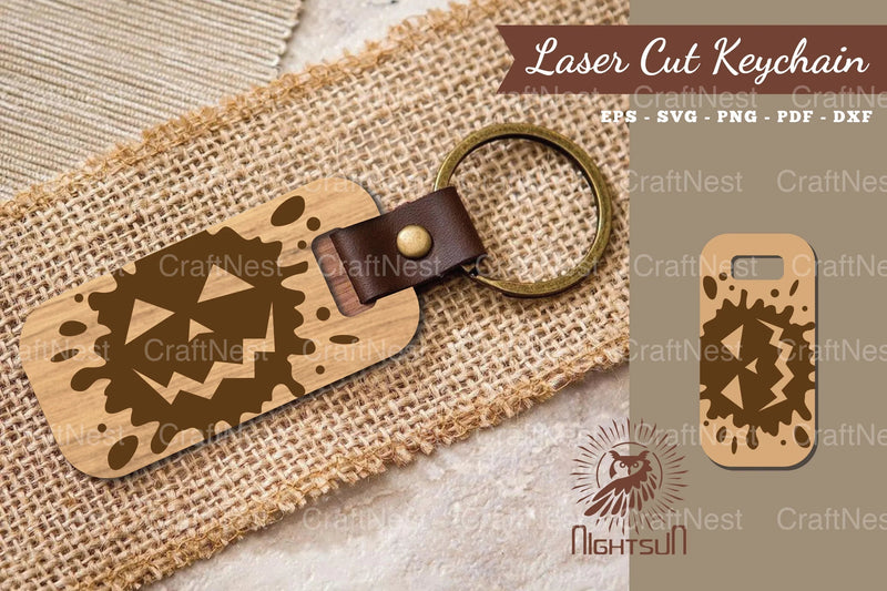 Halloween Face Laser Cut Keychain Bundle - CraftNest - Digital Crafting and Art