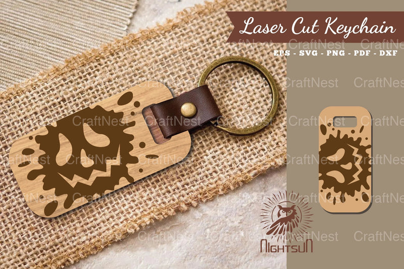 Halloween Face Laser Cut Keychain Bundle - CraftNest - Digital Crafting and Art