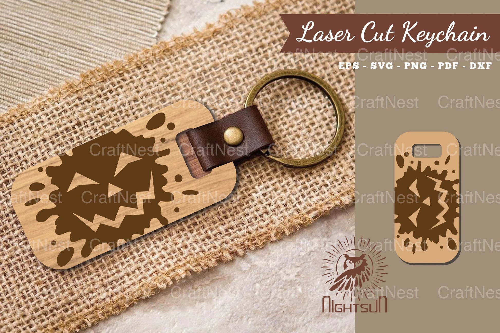 Halloween Face Laser Cut Keychain Clipart Bundle - CraftNest - Digital Crafting and Art