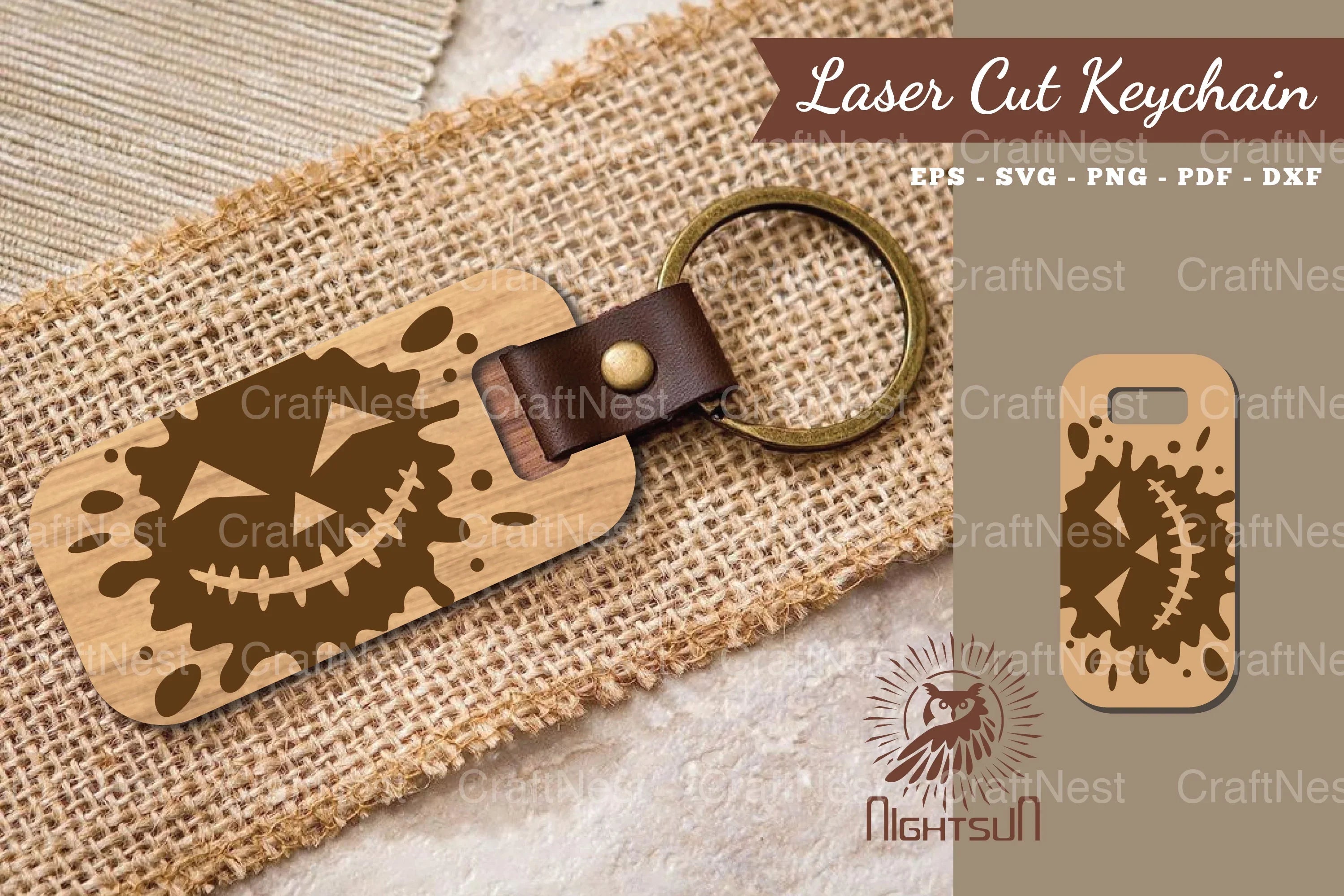 Halloween Face Laser Cut Keychain Bundle - CraftNest - Digital Crafting and Art
