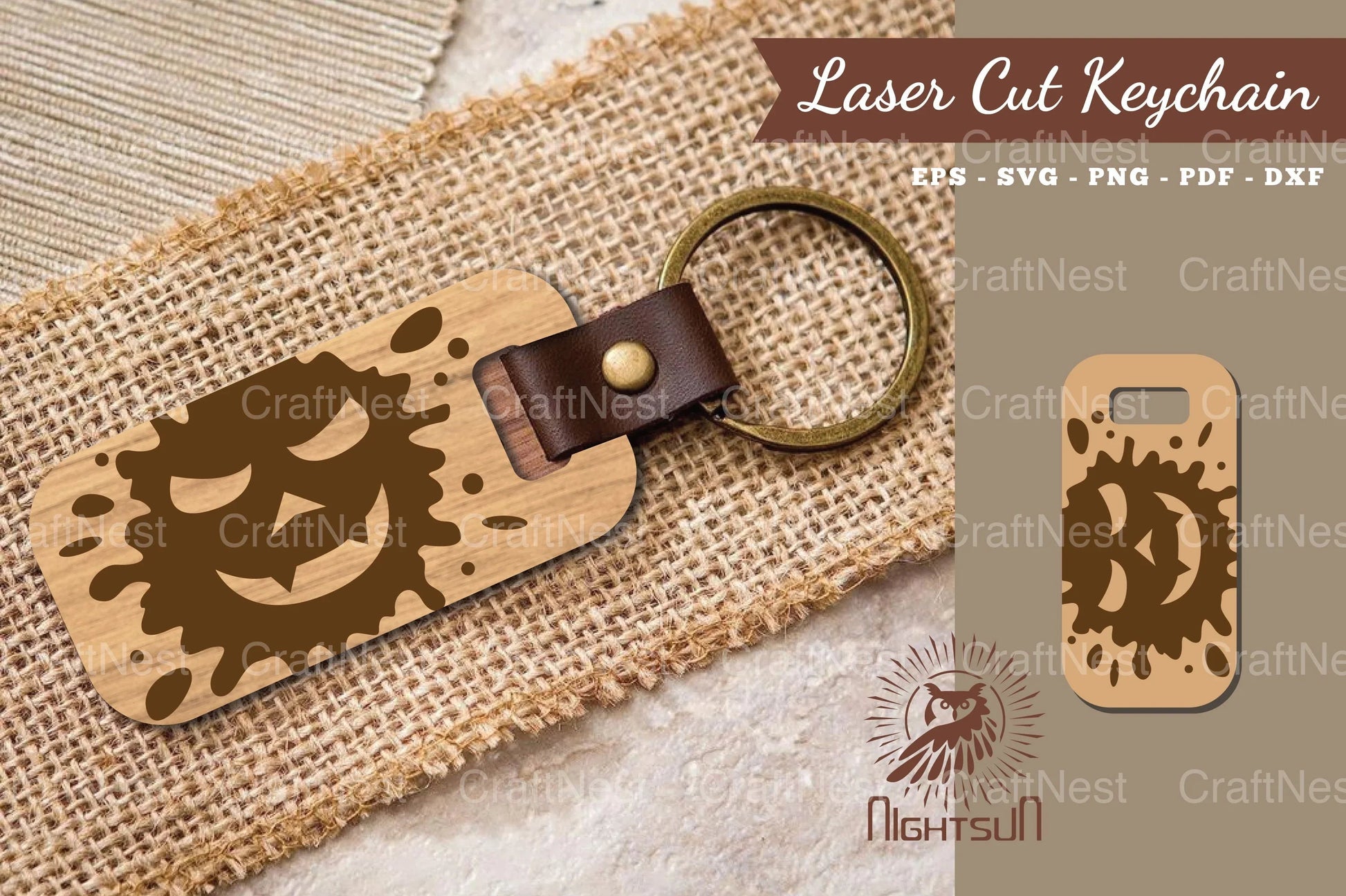 Halloween Face Laser Cut Keychain Bundle - CraftNest - Digital Crafting and Art