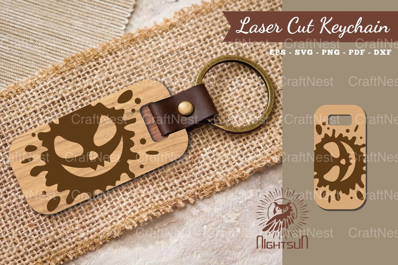 Halloween Face Laser Cut Keychain Bundle - CraftNest - Digital Crafting and Art