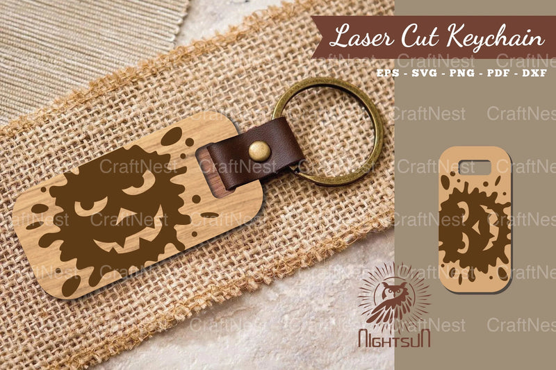 Halloween Face Laser Cut Keychain Bundle - CraftNest - Digital Crafting and Art
