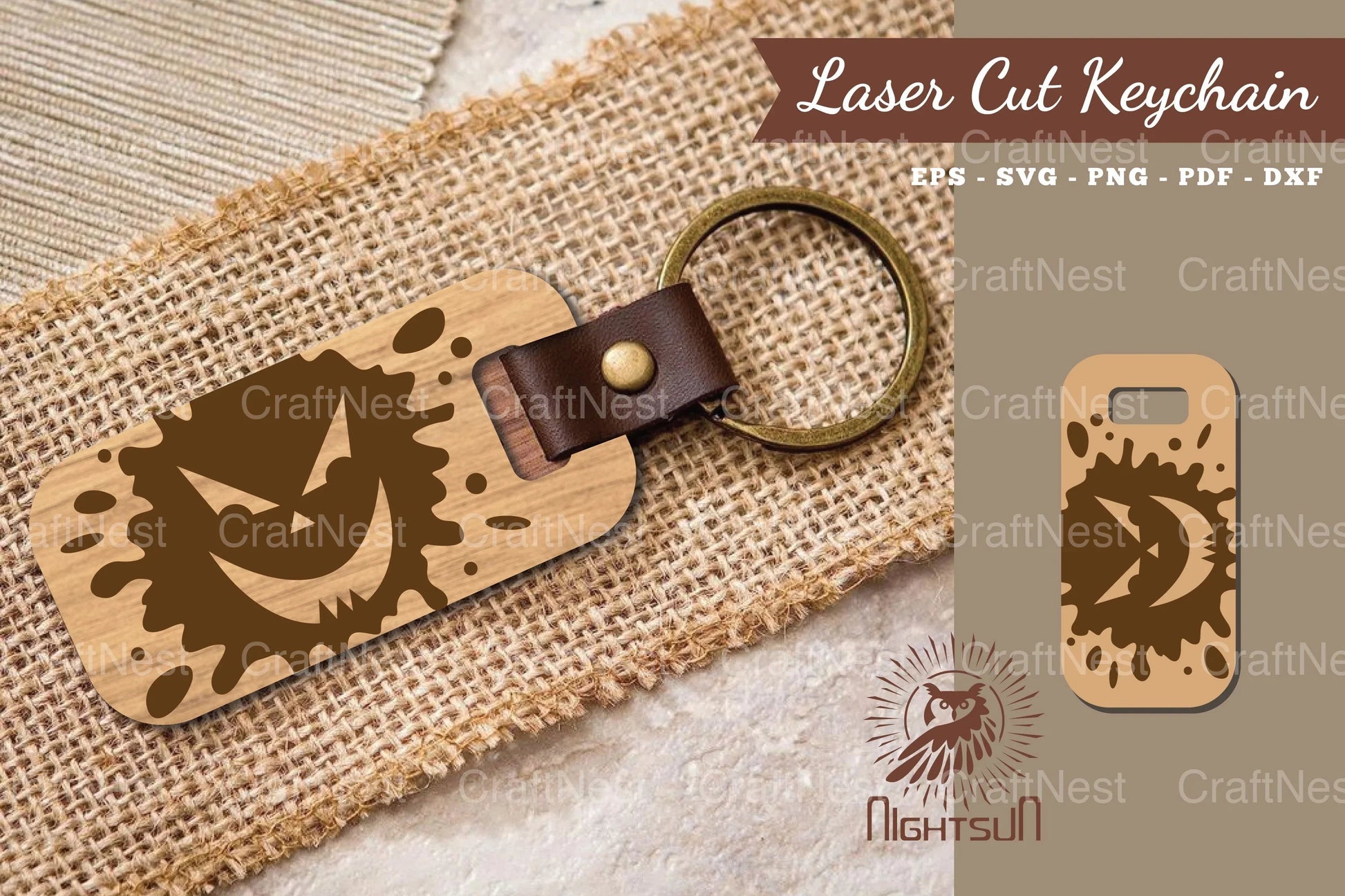 Halloween Face Laser Cut Keychain Bundle - CraftNest - Digital Crafting and Art