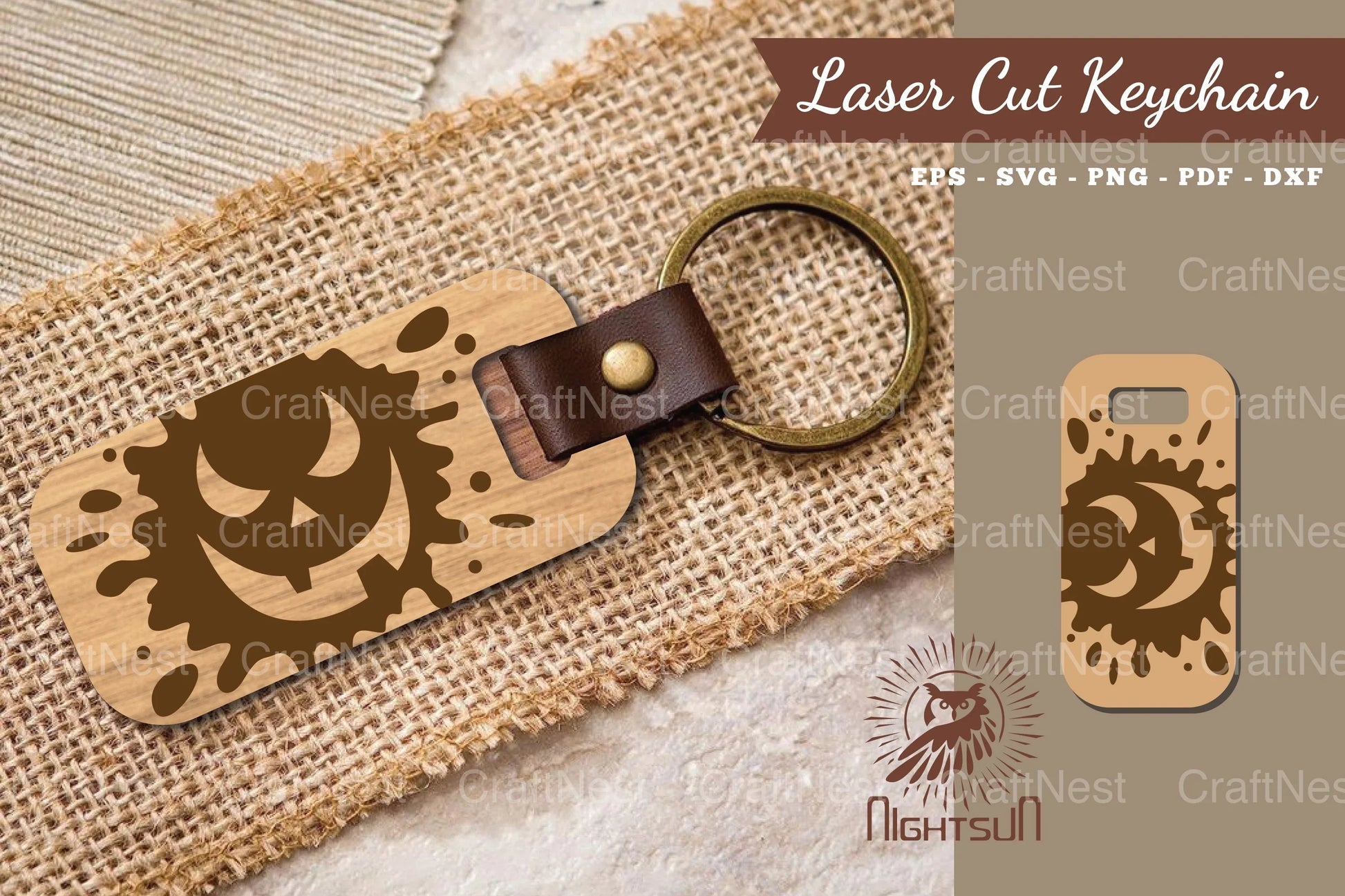 Halloween Face Laser Cut Keychain Bundle - CraftNest - Digital Crafting and Art