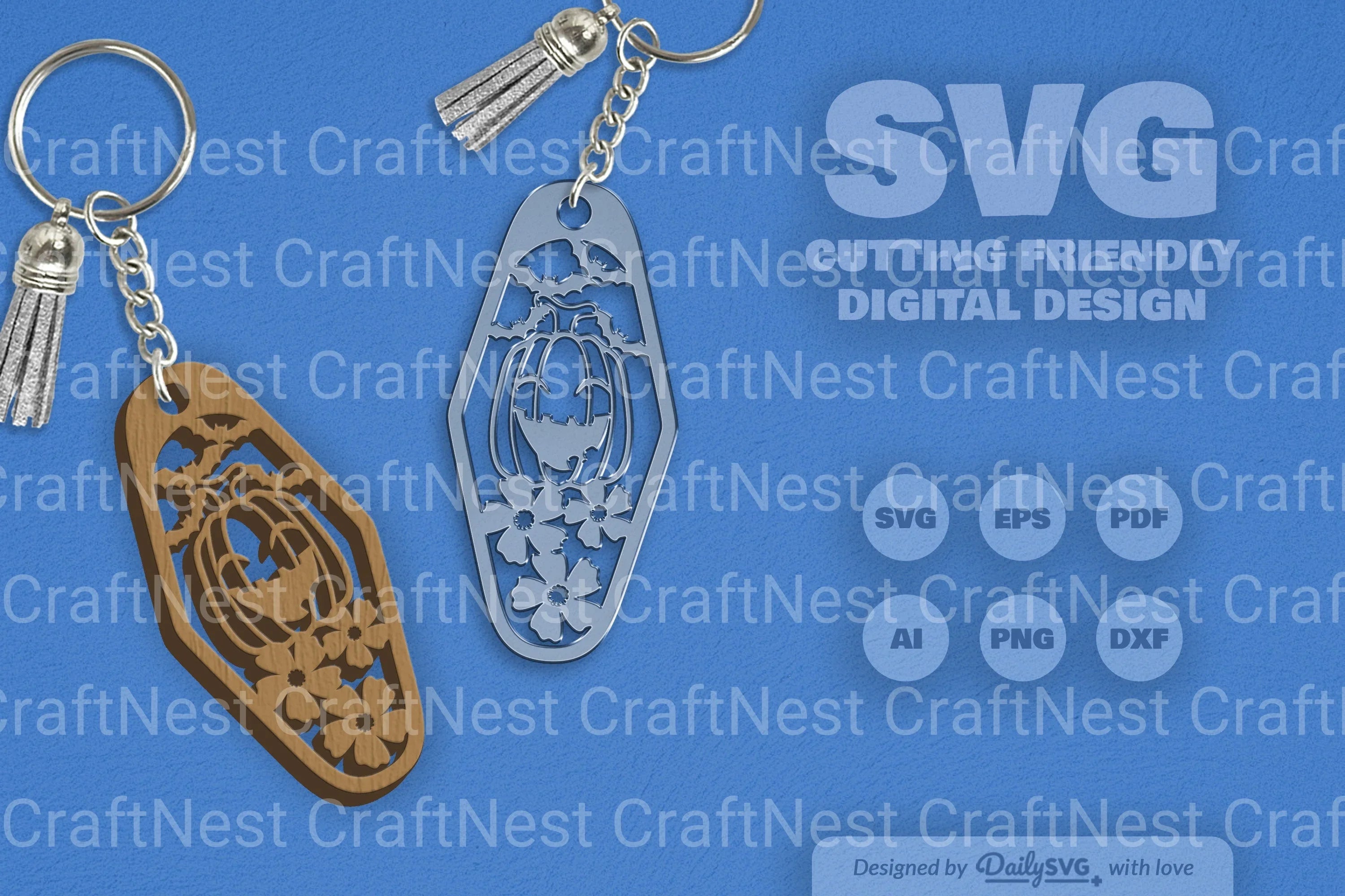 Halloween Floral Pumpkin & Bats Motel SVG Bundle