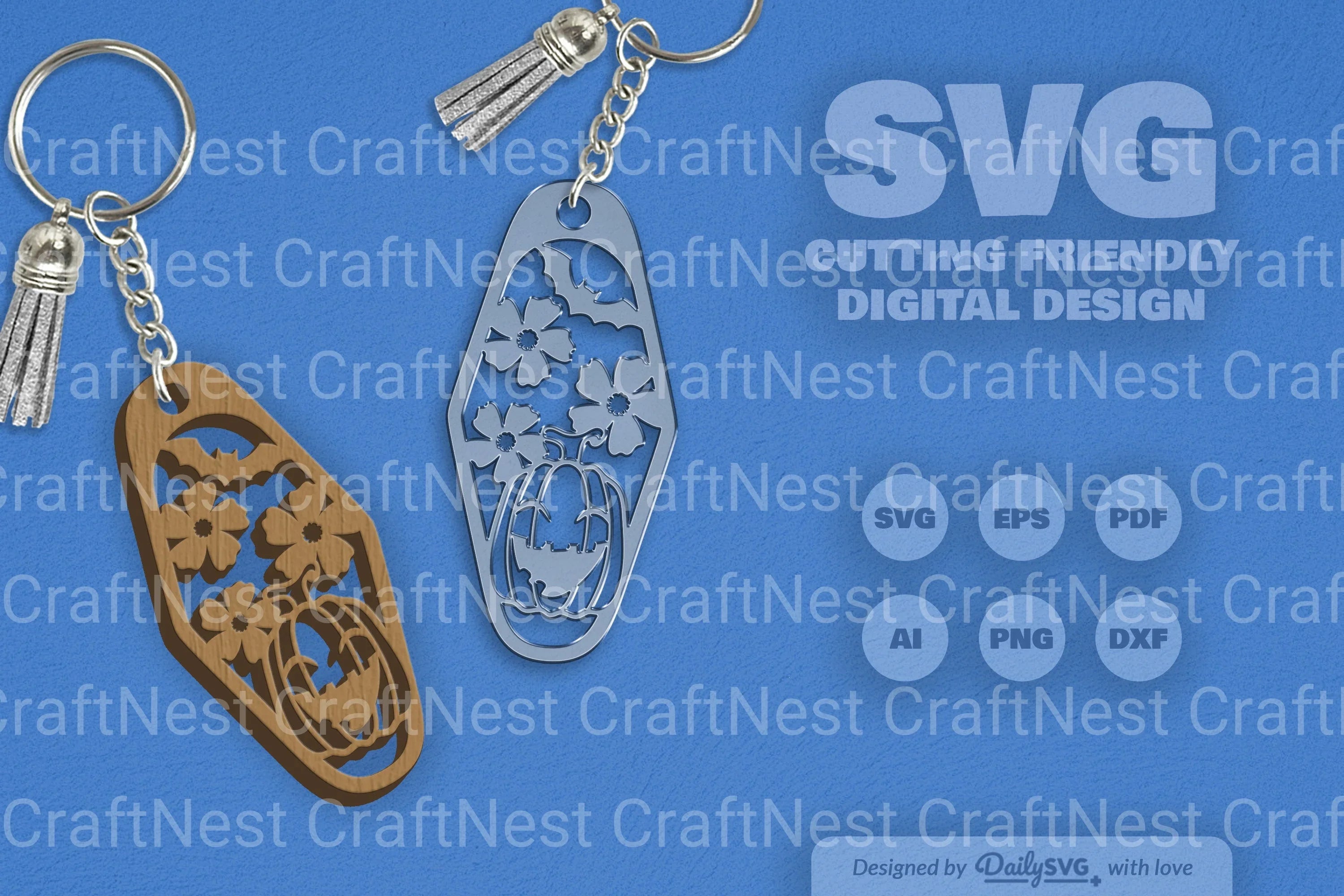 Halloween Floral Pumpkin & Bats Motel SVG Bundle