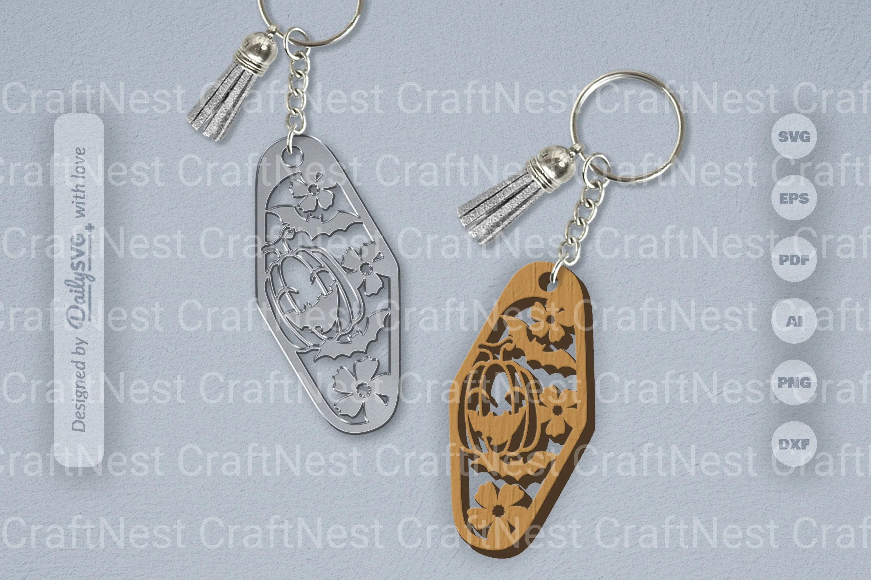 Halloween Floral Pumpkin & Bats Motel SVG Bundle