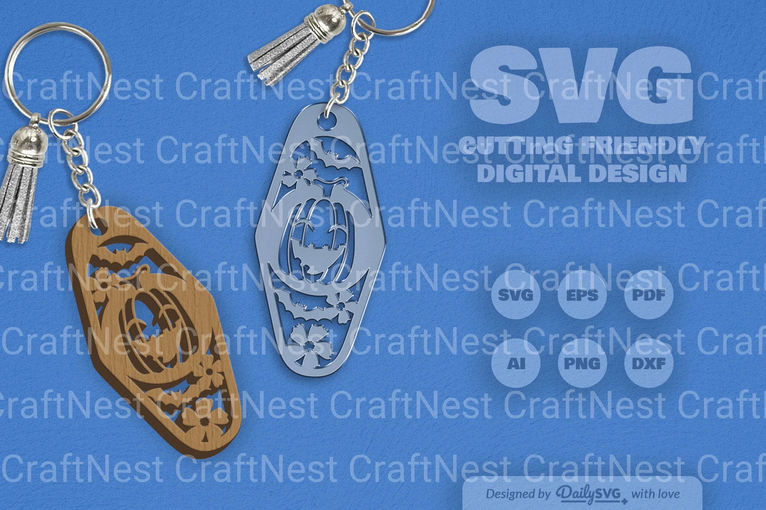 Halloween Floral Pumpkin & Bats Motel SVG Bundle