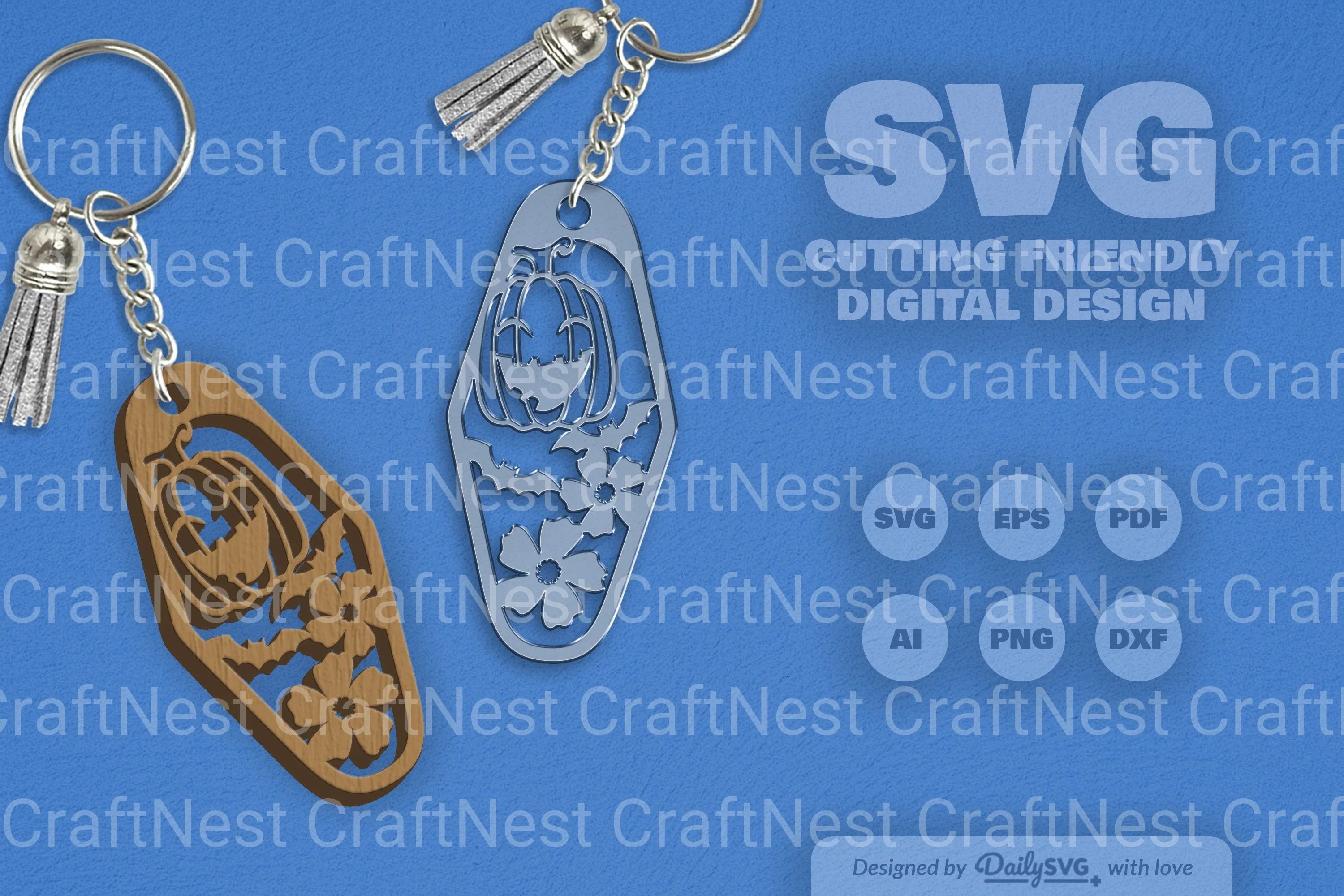 Halloween Floral Pumpkin & Bats Motel SVG Bundle