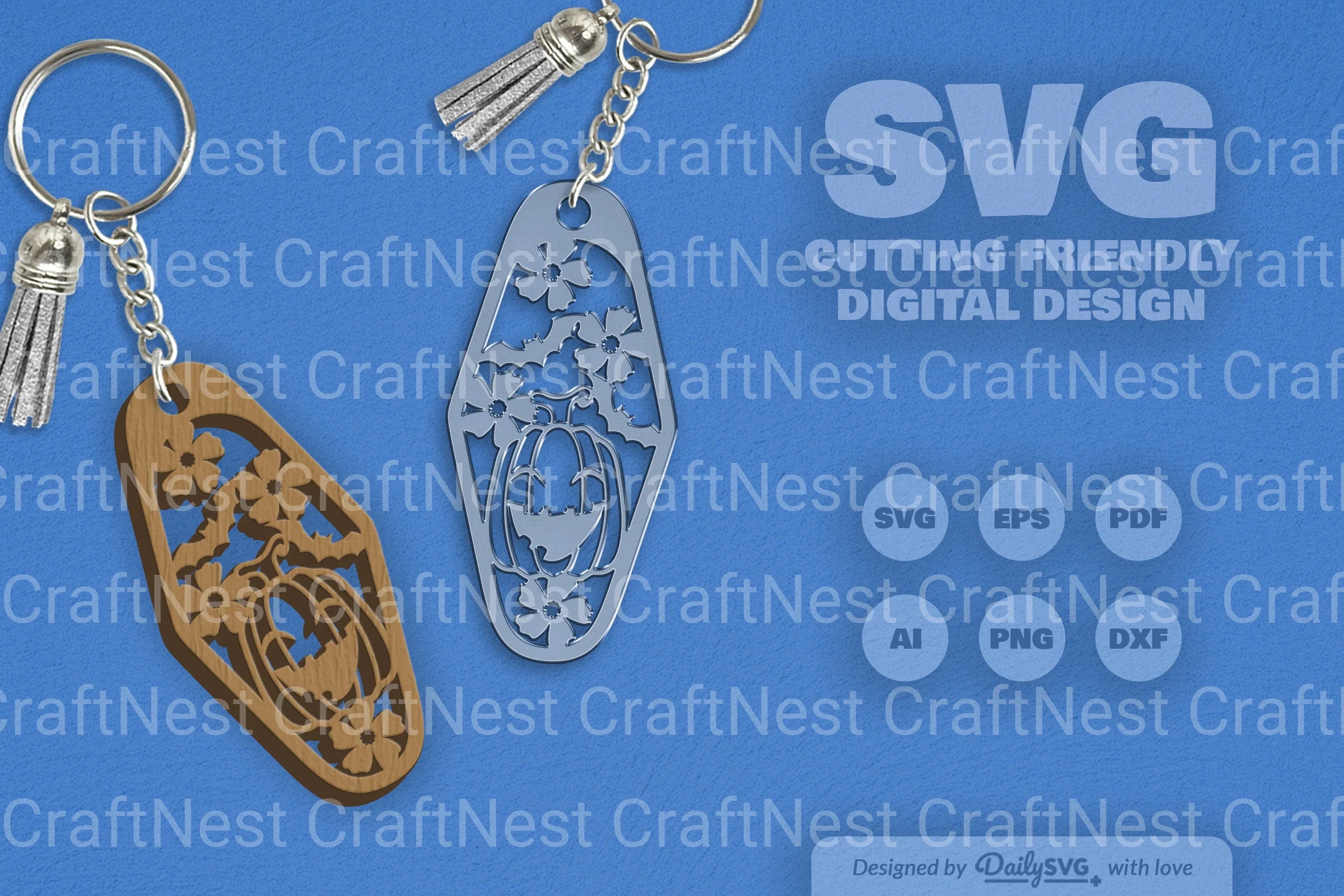 Halloween Floral Pumpkin & Bats Motel SVG Bundle