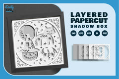 Halloween Folk Art Papercut White SVG Bundle - CraftNest - Digital Crafting and Art