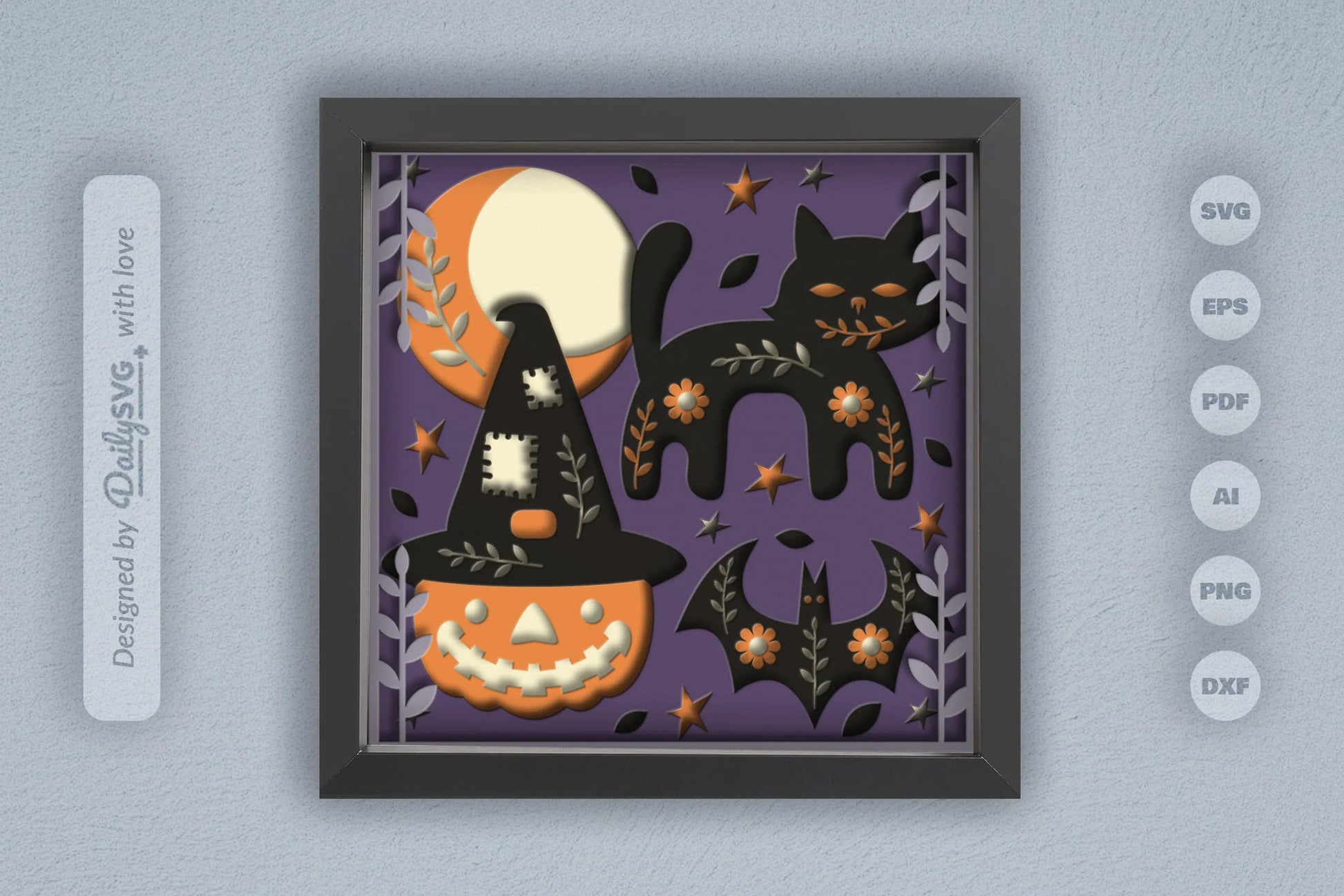 Halloween Folk Art Papercut SVG Bundle - CraftNest - Digital Crafting and Art